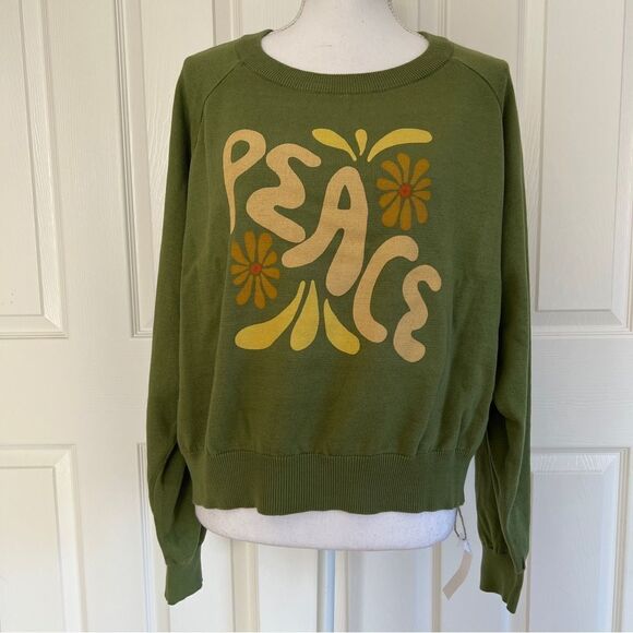 Christy Dawn Loungewear The Sonny X Sun Keep Sweater Olive Medium - Picture 2 of 6